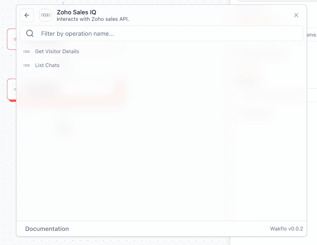 Add Zoho SalesIQ node