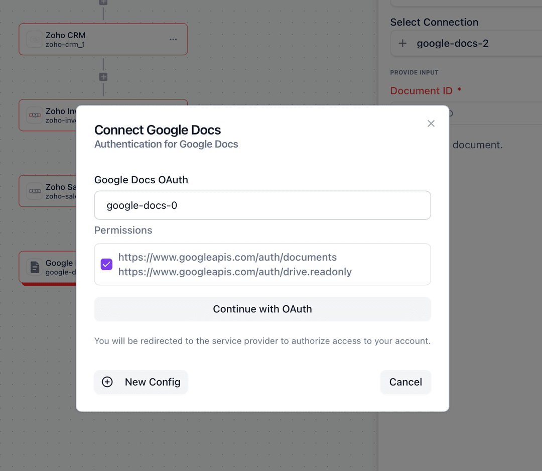 Configure connection