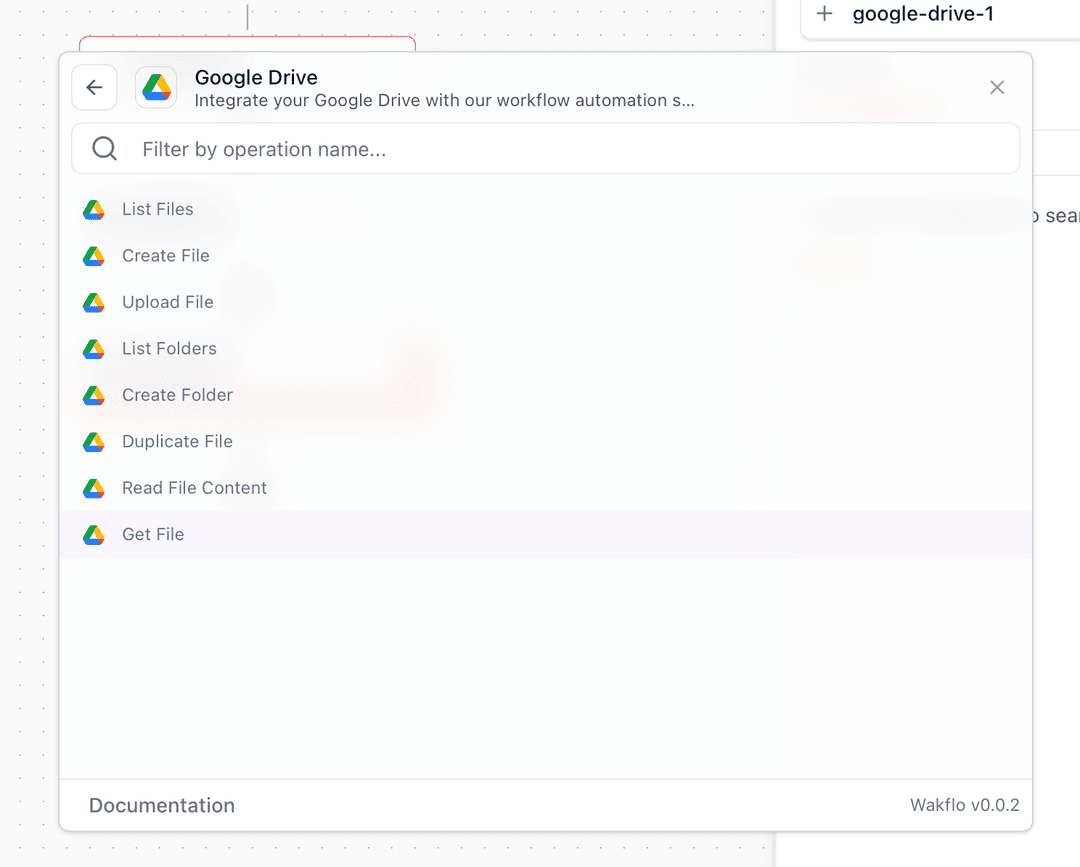 Add Google Drive node
