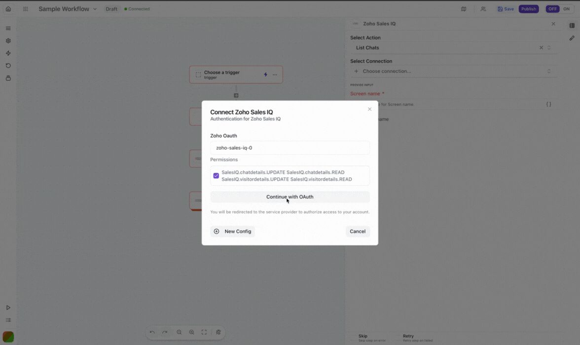 Wakflo-connect-zoho-crm